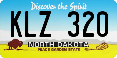 ND license plate KLZ320