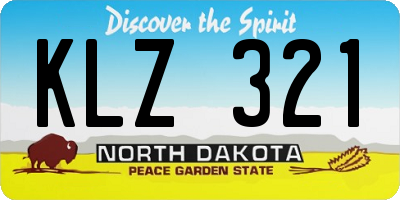 ND license plate KLZ321