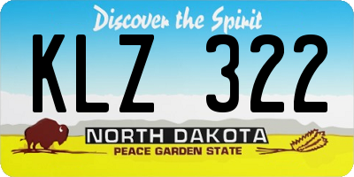 ND license plate KLZ322
