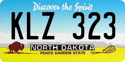 ND license plate KLZ323