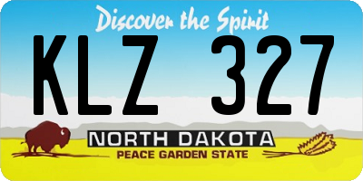 ND license plate KLZ327
