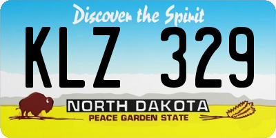 ND license plate KLZ329