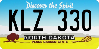 ND license plate KLZ330