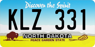 ND license plate KLZ331