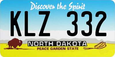 ND license plate KLZ332