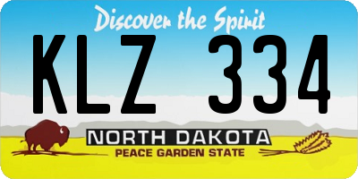 ND license plate KLZ334