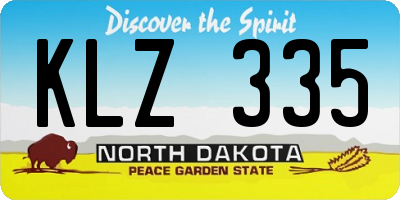 ND license plate KLZ335