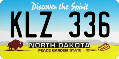 ND license plate KLZ336