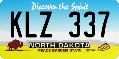 ND license plate KLZ337