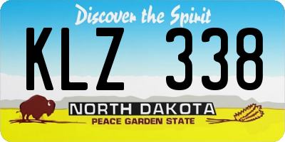 ND license plate KLZ338