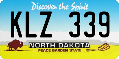 ND license plate KLZ339
