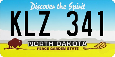 ND license plate KLZ341