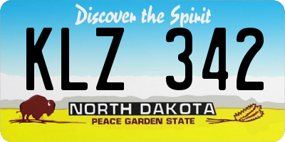 ND license plate KLZ342