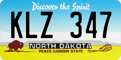 ND license plate KLZ347