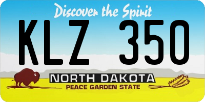 ND license plate KLZ350