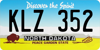 ND license plate KLZ352