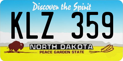 ND license plate KLZ359
