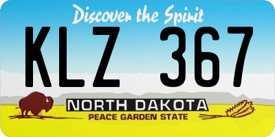 ND license plate KLZ367