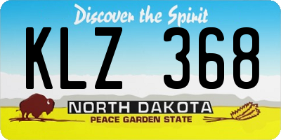 ND license plate KLZ368