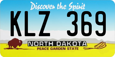 ND license plate KLZ369