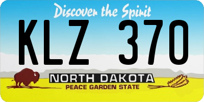 ND license plate KLZ370