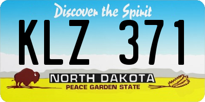 ND license plate KLZ371