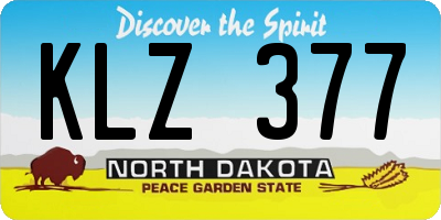 ND license plate KLZ377