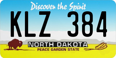 ND license plate KLZ384