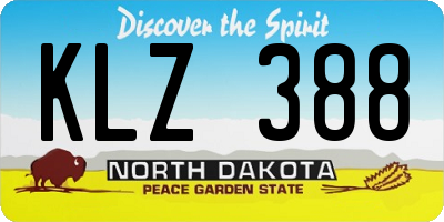 ND license plate KLZ388