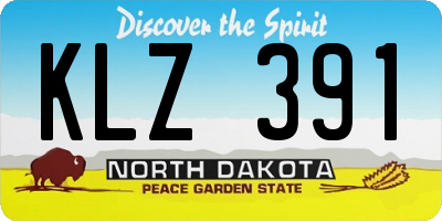 ND license plate KLZ391