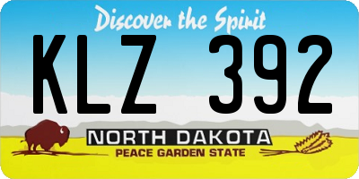 ND license plate KLZ392