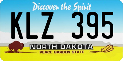 ND license plate KLZ395
