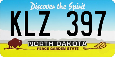 ND license plate KLZ397