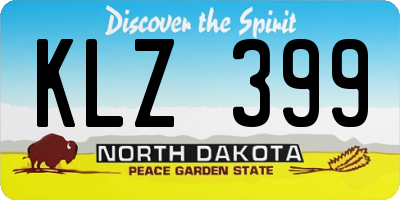 ND license plate KLZ399