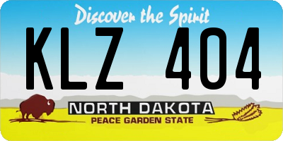 ND license plate KLZ404