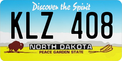 ND license plate KLZ408
