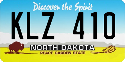 ND license plate KLZ410