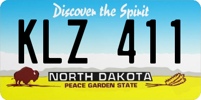 ND license plate KLZ411
