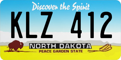 ND license plate KLZ412