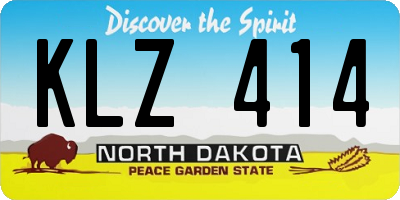 ND license plate KLZ414
