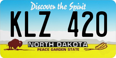ND license plate KLZ420
