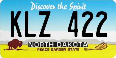 ND license plate KLZ422