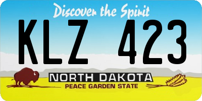 ND license plate KLZ423