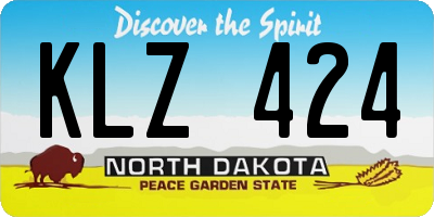 ND license plate KLZ424