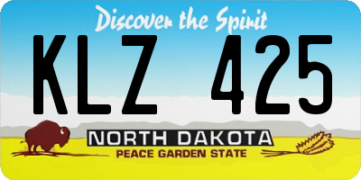 ND license plate KLZ425