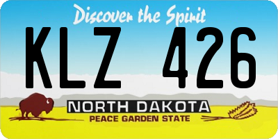 ND license plate KLZ426