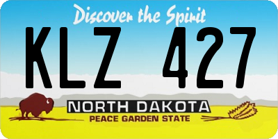 ND license plate KLZ427