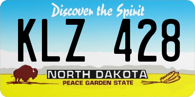 ND license plate KLZ428