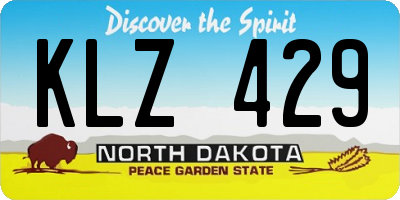 ND license plate KLZ429