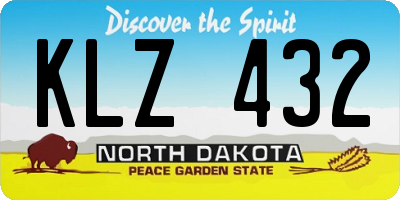 ND license plate KLZ432